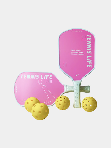 Набор для пиклбола (TENNIS LIFE TEEN): 2 ракетки (карбон) + 4 мяча в сумке