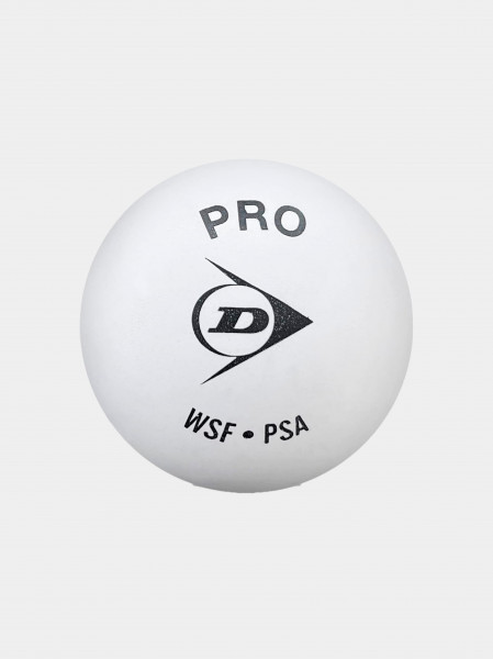Мячи для сквоша DUNLOP SB PRO белые - одна желтая точка  (упаковка 12 мячей)