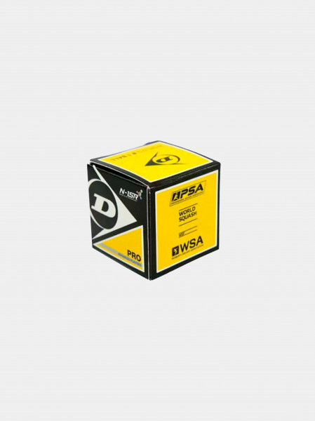 Мячи для сквоша Dunlop PRO - две желтые точки (упаковка 12 шт.)