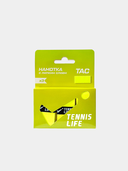 Намотка Tennis Life TAC (липкая) желтый неон 3шт.
