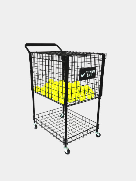 Корзина тренерская Tennis Life 325 чёрная металлическая