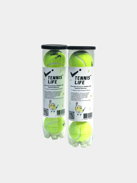 Мячи Tennis Life GREEN 4 шт.