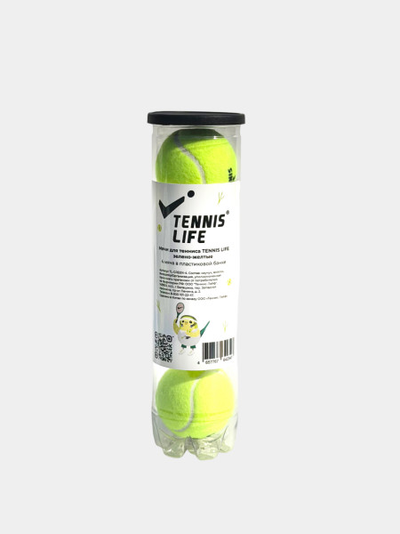 Мячи Tennis Life GREEN 4 шт.
