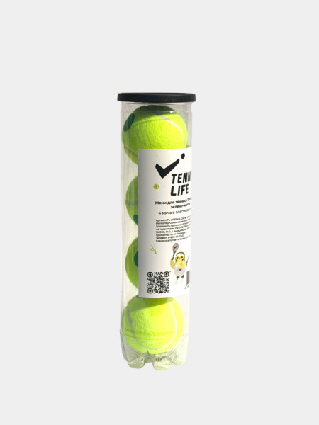 Мячи Tennis Life GREEN 4 шт.